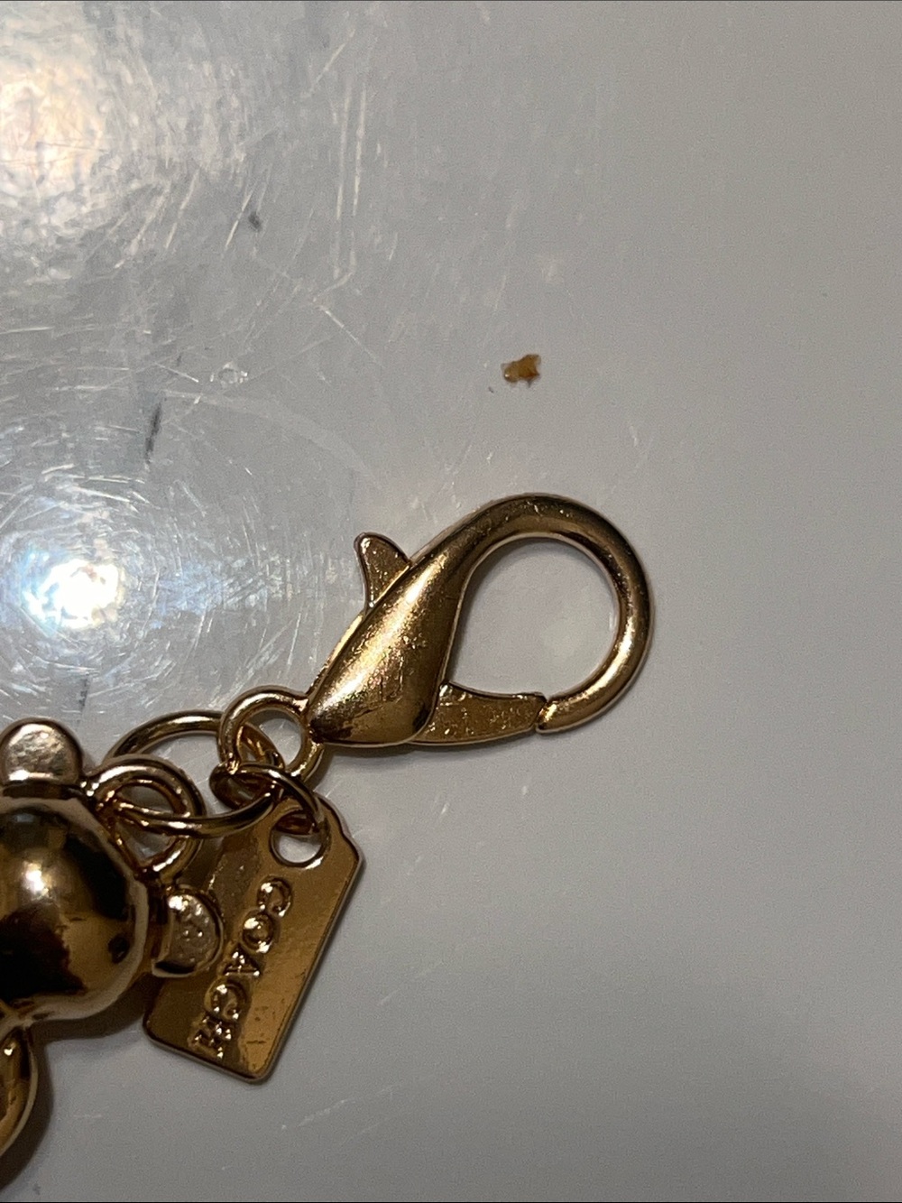 💥💥Coach Gold-Tone Teddy Bear Charm Clip - Picture 8 of 8